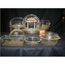 GLASBAKE LOT INCLUDES (3) #206 RND. CASSEROLE (1 