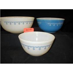 PYREX MIXING BOWLS 3 PC GRADUATED SET, 10 1/2in, 