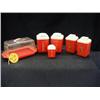 Image 1 : 1950S RED LUSTRO WARE INCLUDES (1) BUTTER/CHEESE 