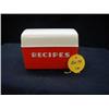 Image 1 : 1950S RED LUSTRO WARE STOCK NO. B-25 RECIPES BOX,