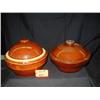 Image 1 : MOLDED STONEWARE LOT INCLUDES (2) COVERED CASSERO