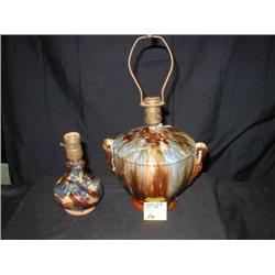 EARLY BLENDED GLAZE LAMPS LATE 1920S             