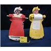 Image 1 : FOLK ART WOODEN MAMMY NOTE PAPER HOLDERS, QTY 2  