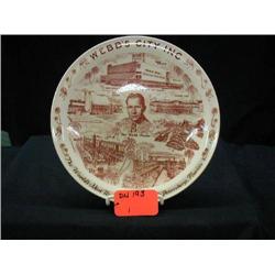 VERNON KILNS AD PLATE, RED TRANSFER, WEBBS CITY I