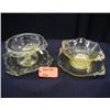 Image 1 : 1930S YELLOW ELEGANT GLASS (3) PC MAYONAISE SET, 