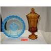 Image 1 : FOSTORIA COIN GLASS LOT INCLUDES, AMBER CANDY DIS