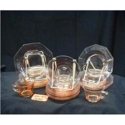 CAMBRIDGE PINK DEPRESSION SET INCLUDES, (4) OCTAG