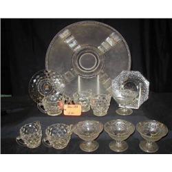 1920S DEPRESSION GLASS LOT INCLUDES (1) 15in UNDE