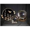 Image 1 : BLACK GLASS 22KT GOLD TRIM LOT INCLUDES (1) OCTAG