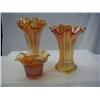 Image 1 : CARNIVAL NORTH WOOD SIGNED STRETCH VASES INCLUDES