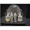 Image 1 : 1940 ELEGANT GLASS CONDIMENT SET IN BUBBLE and SW