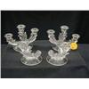 Image 1 : ELEGANT GLASS INCLUDES (1) PR. BAROQUE 3 CUP CAND