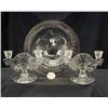 Image 1 : 1930S AMERICAN ETCHED 3 PC. COMPOTE SET INCLUDES 