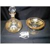 Image 1 : GOLD DECANTER 5 1/2inT W/STOPPER 3in DIA, COMPOTE