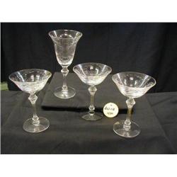 1920 AMERICAN CUT ELEGANT STEMWARE FEATURING CROS