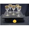 Image 1 :  1920 TIFFIN  PORTS W/ROLLED GOLD EDGE STEMWARE I