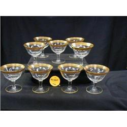 1920 TIFFIN STEMWARE INCLUDES WINES W/ROLLED GOLD