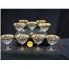 Image 1 : 1920 TIFFIN STEMWARE INCLUDES WINES W/ROLLED GOLD