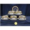 Image 1 : TIFFIN CO. FINGER BOWLS W/LINERS ROLLED GOLD EDGE