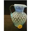 Image 1 : FENTON BLUE HOBNAIL IRIDESCENT PITCHER 5 7/8in EX