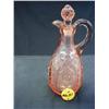 Image 1 : 1910 CRANBERRY EAPG CRUET 7in W/ORIGINAL STOPPER 