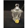 Image 1 : BACCARAT MUSTARD POT 4 3/4in SIGNED W/SPOON EXCEL