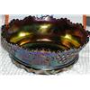 Image 1 : NORTHWOODS CARNIVAL GLASS 11in BOWL GRAPE and CAB