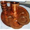 Image 1 : COPPER LOT INCLUDES (1) PITCHER and (6) MATCHING 
