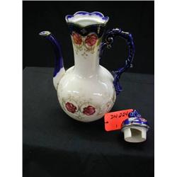 1920S JAPANESE GAUDY BISQUE HND. PTD. CHOCOLATE P