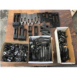 LOT OF TIE DOWN BLOCK , CLAMP & BOLTS