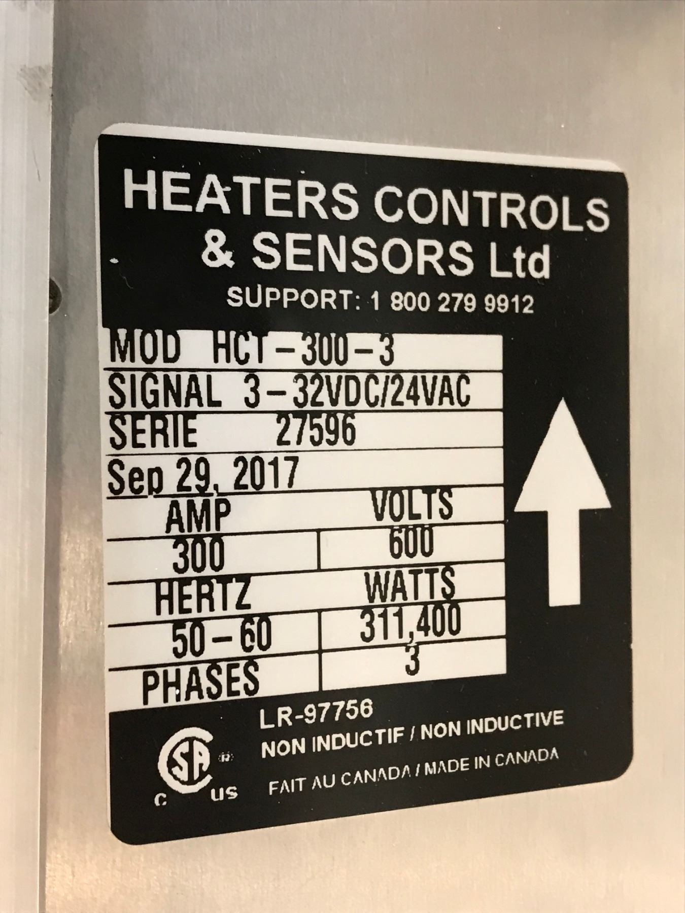 Sensor Panel Controller Hct HEATERS CONTROLS & SENSORS HCT-300-3 HEATER CONTROLLER