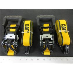 2 New CAT Ratchet Straps / 1-1/2 x 16 feet / 3000lb break strength