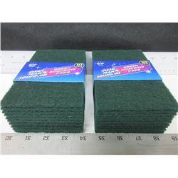 20 New Green Scouring Pads / perfect for tough cleaning jobs