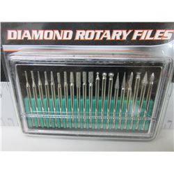 New 20 piece Diamond Rotary Files /  1/8 collet