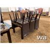 Image 3 : EXPRESSO DINING ROOM TABLE & 6 CHAIRS