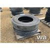 Image 2 : (2) BRIDGESTONE R250 11R24.5 TRAILER TIRES