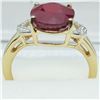 Image 3 : GOLD PLATED SIL RUBY DIAMOND RING SIZE 9