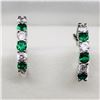 Image 1 : SIMULATED EMERALD EARRINGS