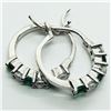 Image 3 : SIMULATED EMERALD EARRINGS
