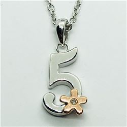 RHODIUM PLATED DIAMOND NECKLACE