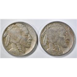 1913-P,D TYPE 1 BUFFALO NICKELS XF