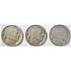 Image 1 : 1918-P,D,S BUFFALO NICKELS FINE