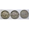 Image 2 : 1918-P,D,S BUFFALO NICKELS FINE