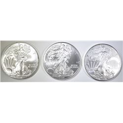 3-BU 2010 AMERICAN SILVER EAGLES