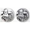 Image 1 : 2-2019 NIUE 1oz SILVER CLONE TROOPER $2.00 COINS