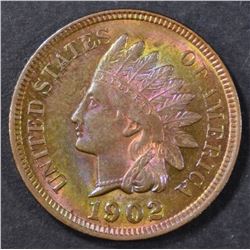 1902 INDIAN CENT  GEM BU  COLOR!