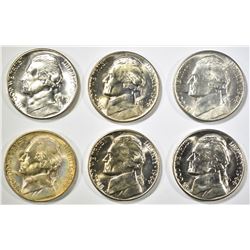 6-1944-D BU SILVER JEFFERSON NICKELS