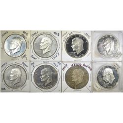 40% SILVER PROOF IKE DOLLARS; 2-1971S,
