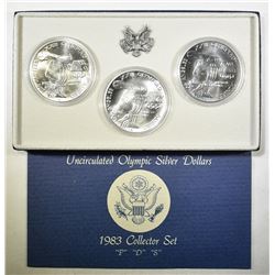 1983 OLYMPIC P-D-S OLYMPIC SILVER DOLLAR  SET