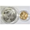 Image 2 : 1987 CONSTITUTION SILVER DOLLAR & $5.00 GOLD SET
